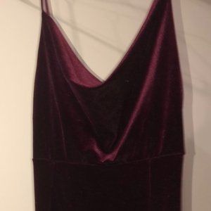 Burgundy Velvet Cocktail Dress